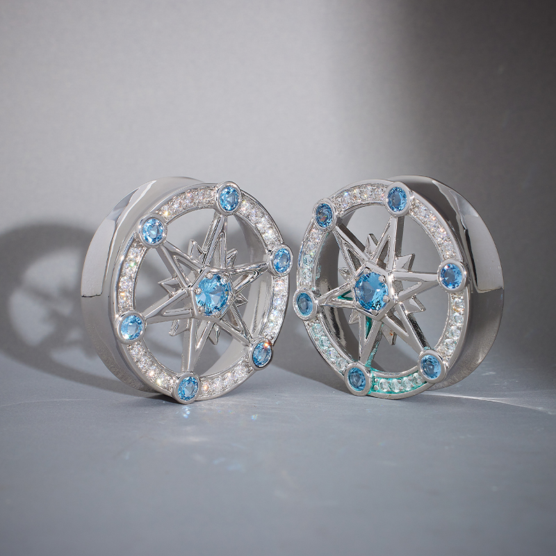 Starlight Shadow Moissanite 8K Tunnel (2Pcs)