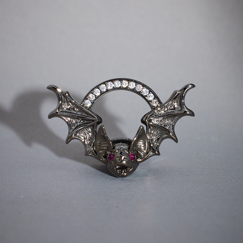 Tungsten Steel Moissanite Bloodthirsty Bat Tunnel(2Pcs)