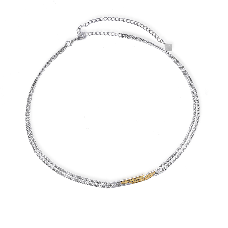CHRONOS RELIC | Dual Verse Tag Chain Necklace