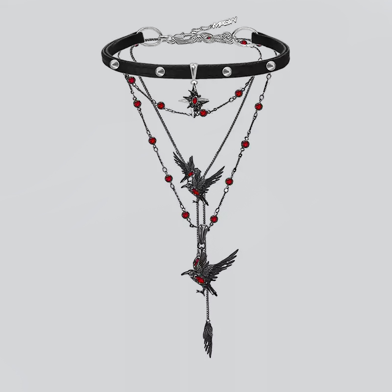 Crimson Raven Choker