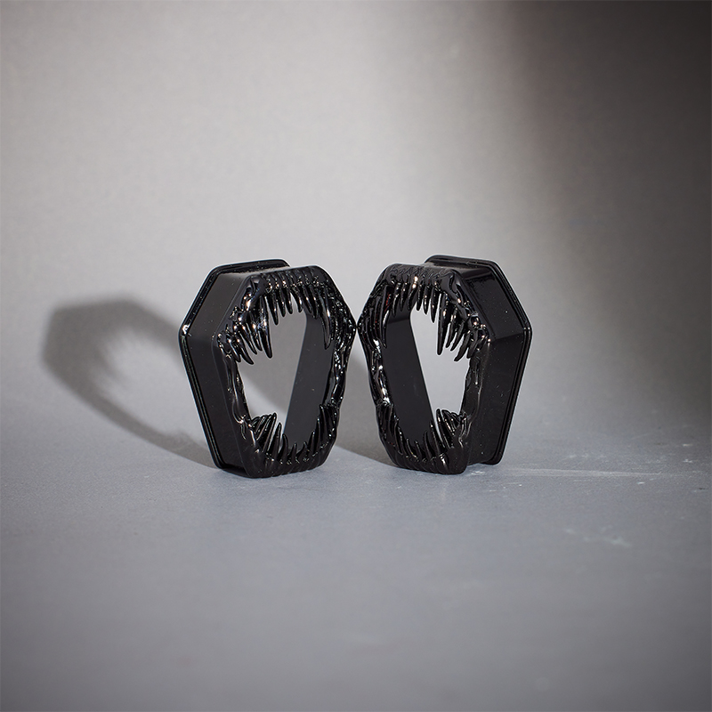 Tungsten Steel Venomous Maw Ear Ear Gauge Tunnel（2Pcs）