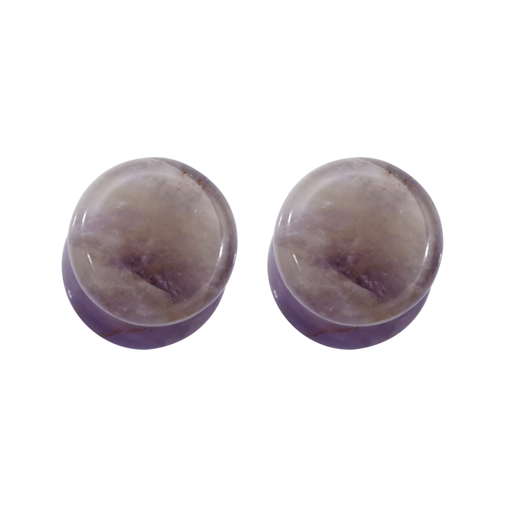 Amethyst Stone Piercing Plugs