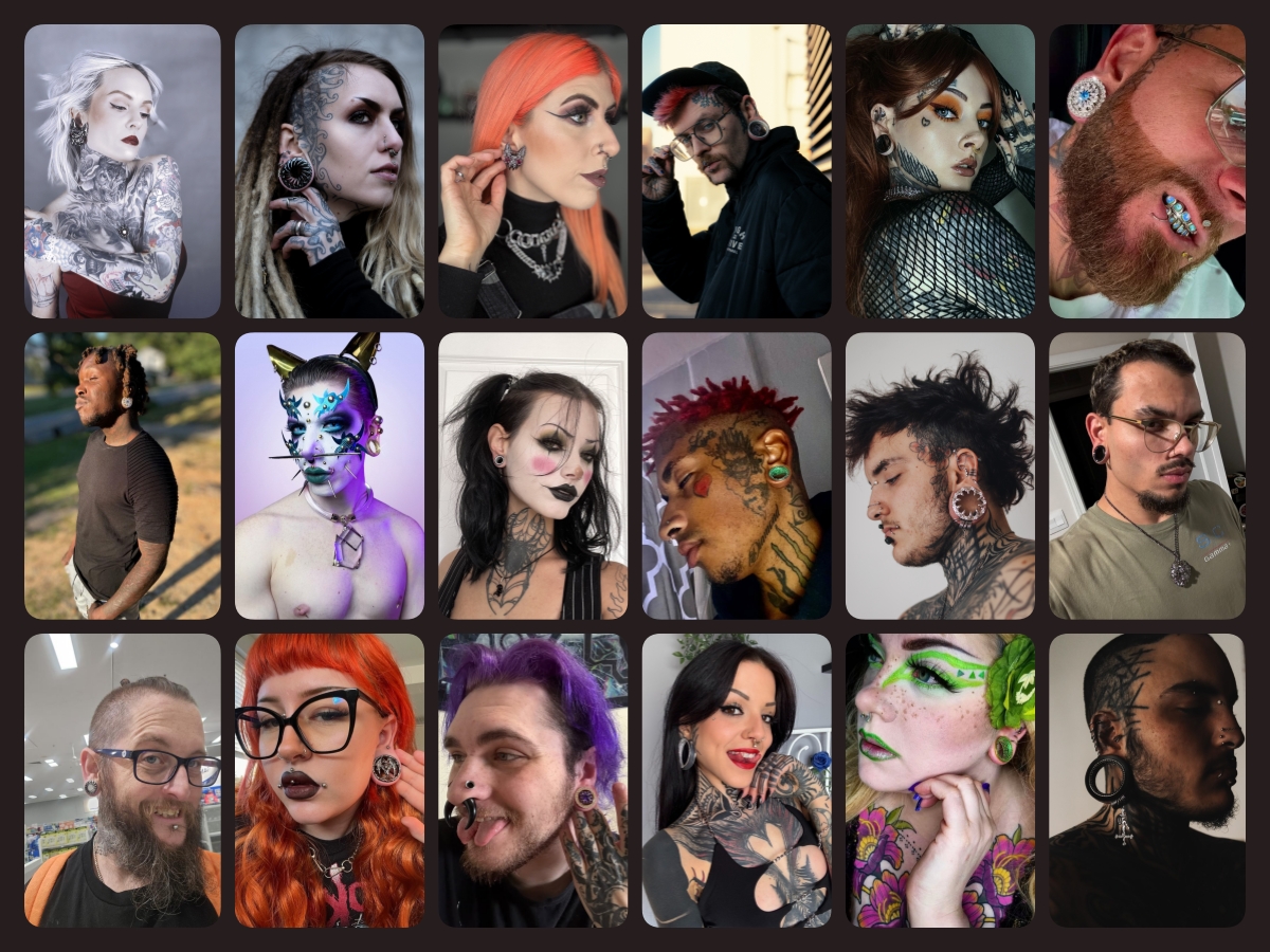 Photos of different people wearing them.