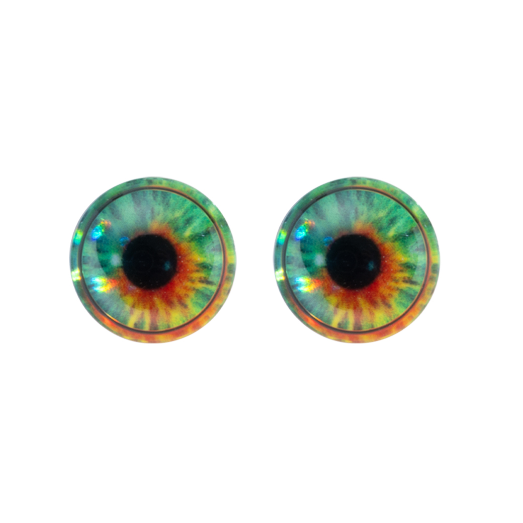 Green Snake Eye Acrylic Piercing Plugs