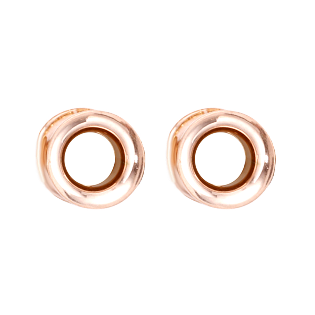 Rose Gold Double Flare Threaded Tunnels