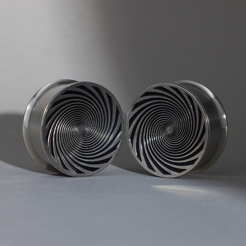 Eye of Storm Ear Piercing Plugs and Tunnels 2pcs