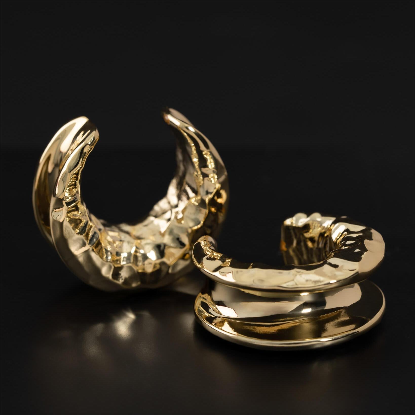 Hammered Crescent Brass Saddles