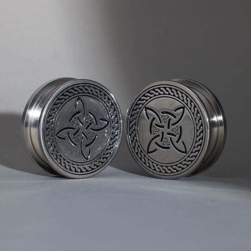 Knot of Witches Steel Ear Piercing Plugs 2Pcs