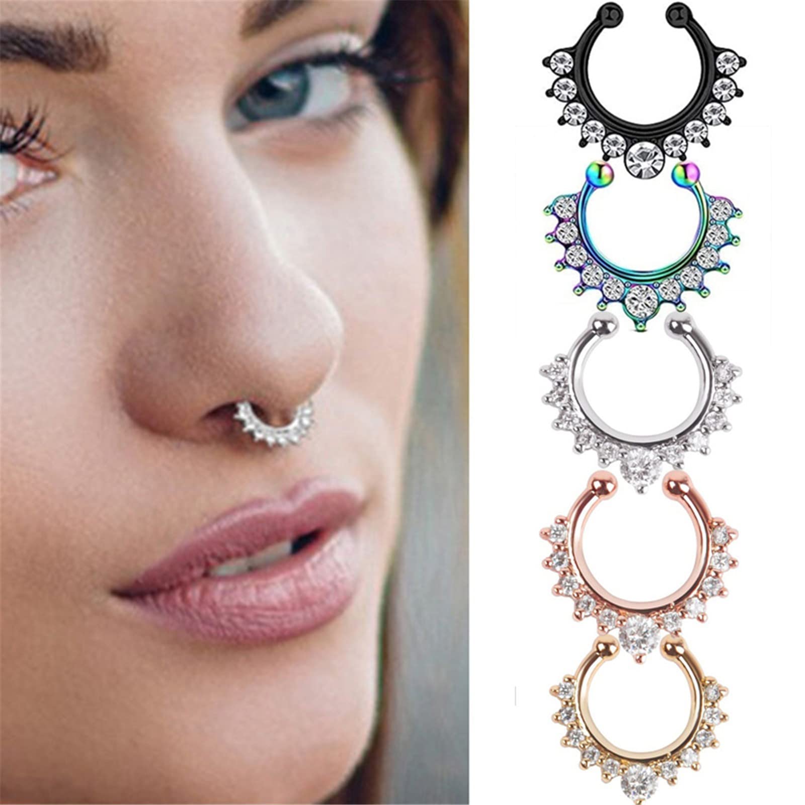 Classic Stylish Hoop Ring Nose Piercing