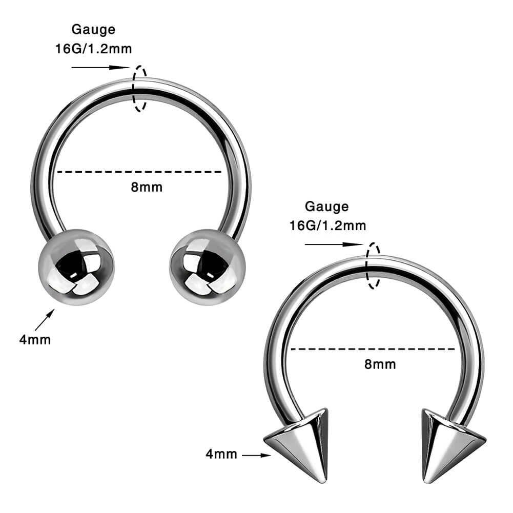 [Copy]Snake Titanium Hoop Ring Nose Piercing