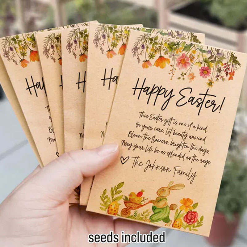 Easter Wildflower Seed Packet Personalized Easter Brunch Favor