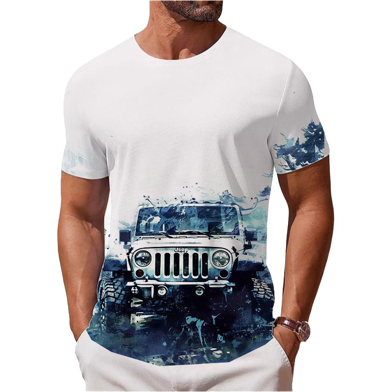 Watercolour Jeep Wrangler Men T-Shirt