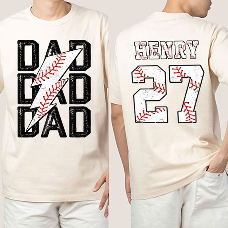Custom Baseball Dad Shirt, Dad Baseball Tee, Sports Dad Shirt