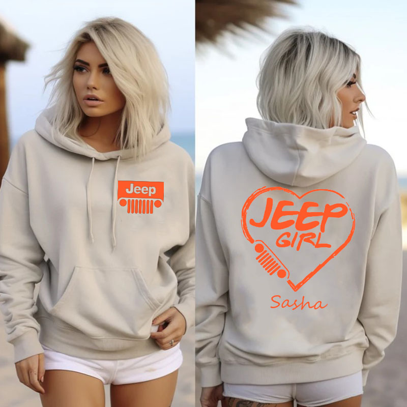 Personalized  Jeep Girl Oversized Sports Hoodie Jeep Lover