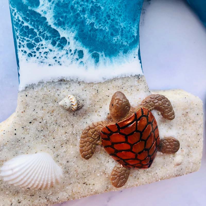 Sea Turtle Beach Decor Personalized Beach Decor Sea Turtle Wall Art