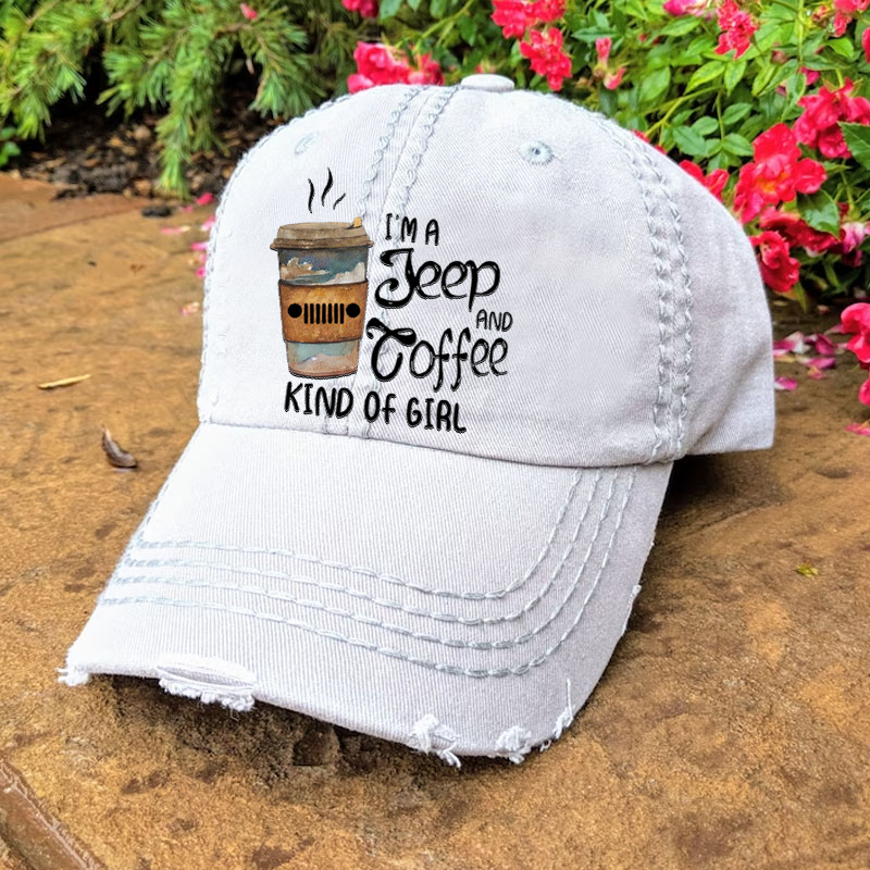 I’m A Jeep And Coffee Kind Of Girl Baseball Cap