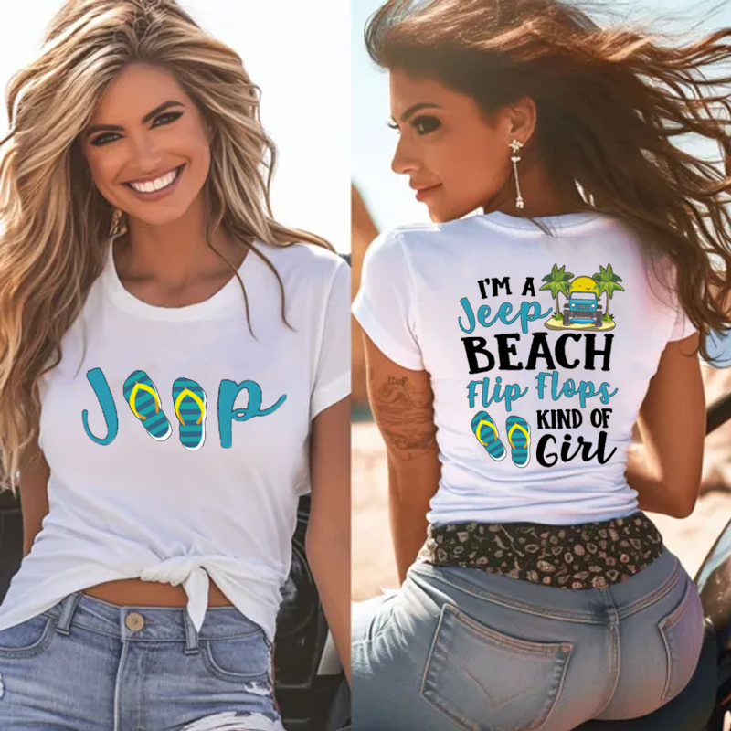 I’m A Jeep Beach Flip Flops Kind Of Girl T-Shirt