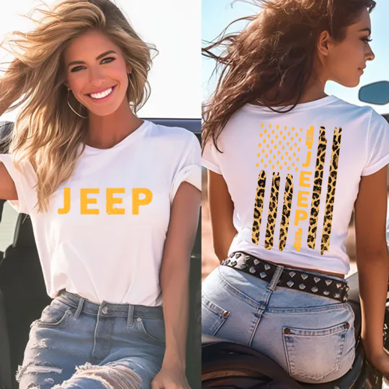 Jeep Leopard American Flag T-Shirt