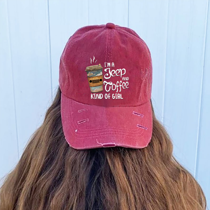 I’m A Jeep And Coffee Kind Of Girl Baseball Cap