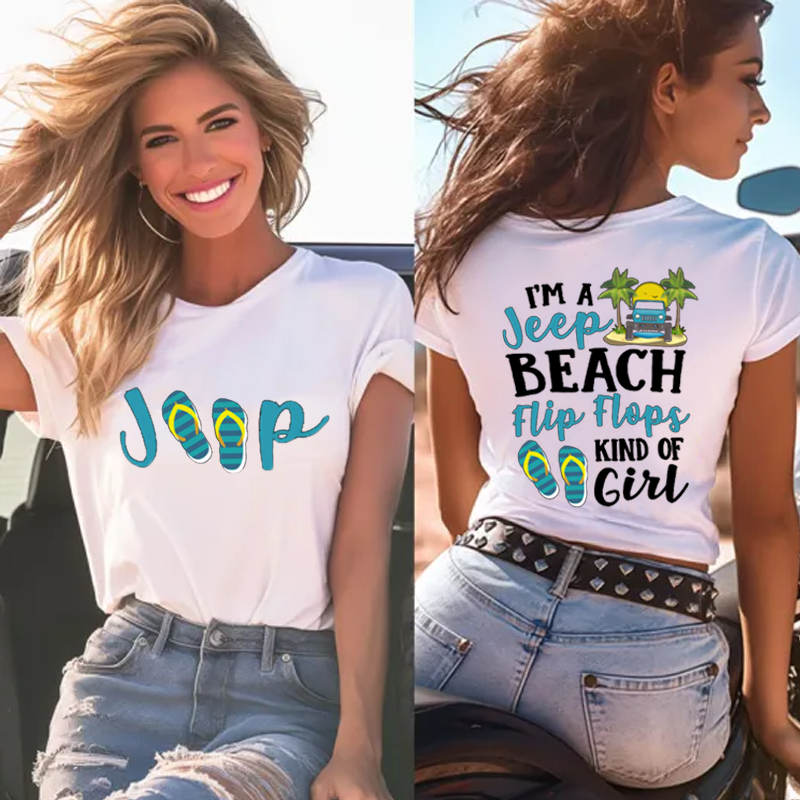 I’m A Jeep Beach Flip Flops Kind Of Girl T-Shirt