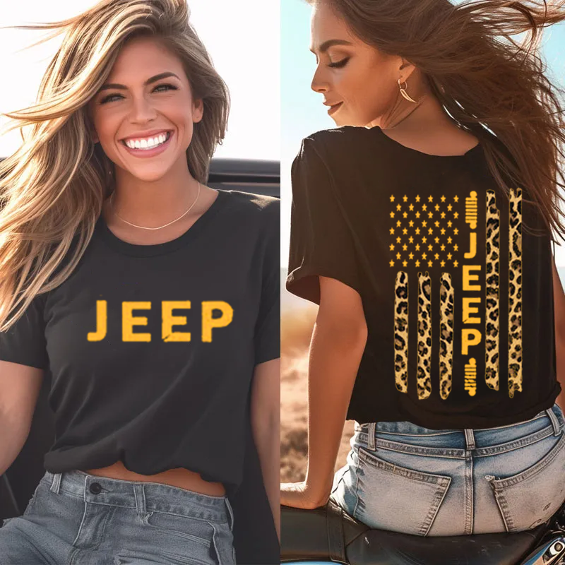Jeep Leopard American Flag T-Shirt