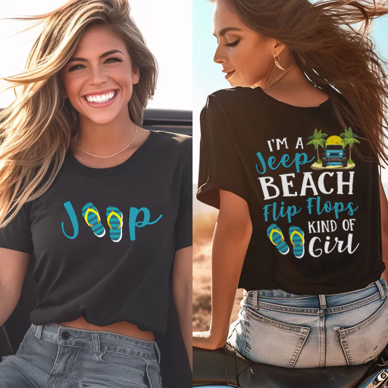 I’m A Jeep Beach Flip Flops Kind Of Girl T-Shirt