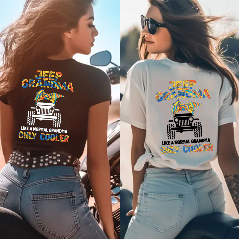 Jeep Grandma Like A Normal Grandma Only Cooler Jeep With Headband T-Shirt