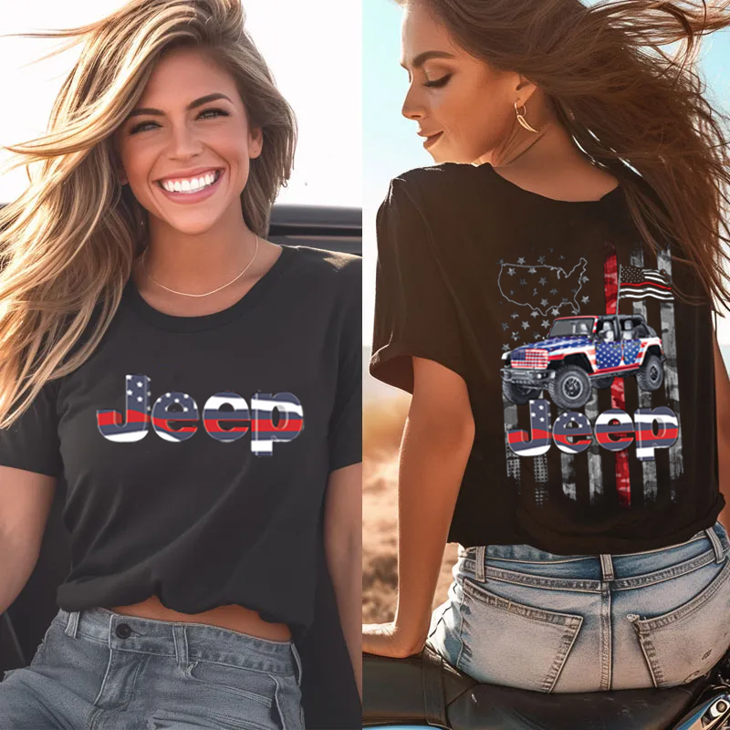 American Jeep American Flag T-Shirt