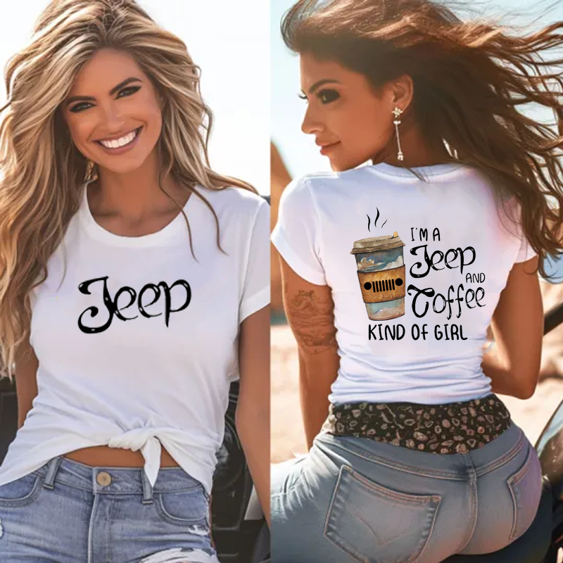 I’m A Jeep And Coffee Kind Of Girl T-Shirt – Women’s Tee