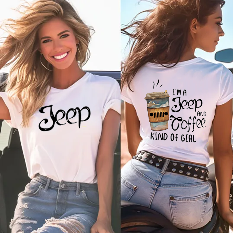 I’m A Jeep And Coffee Kind Of Girl T-Shirt – Women’s Tee