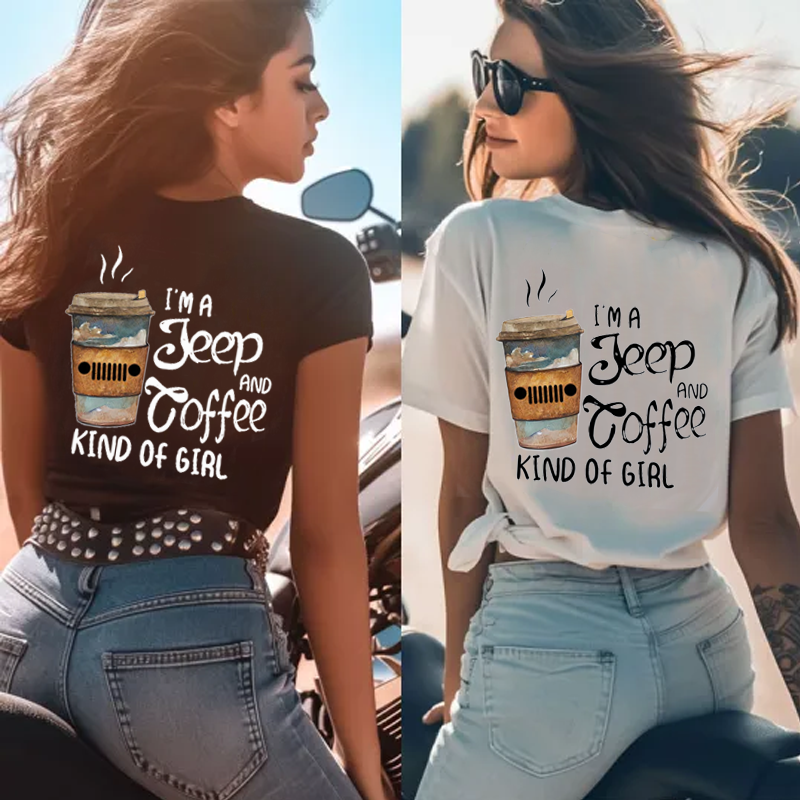 I’m A Jeep And Coffee Kind Of Girl T-Shirt – Women’s Tee