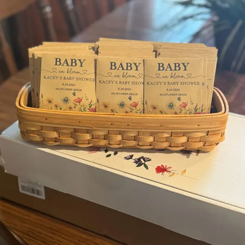 Personalized Eco-Friendly Wildflower Seed Packets – Perfect Baby Shower Favors & Gifts