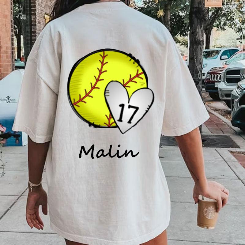 Baseball/Softball/Soccer Mom Personalized Number T-Shirt