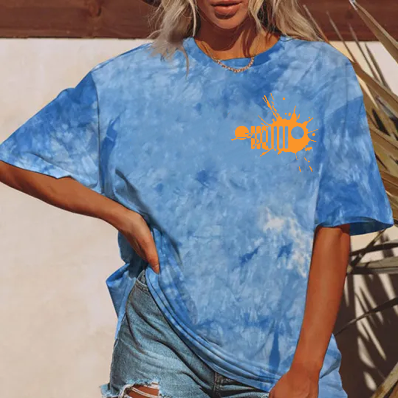 Always Take The Scenic Route Jeep Beach Tie-dye Shirt