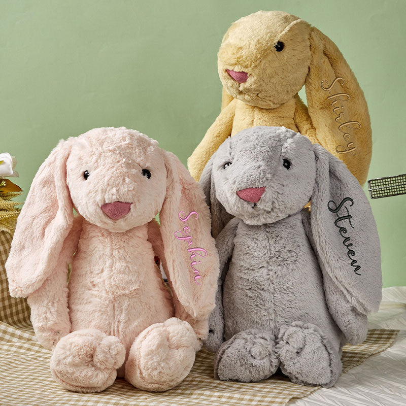 Personalised Bunny Baby Shower Gift Rabbit Soft Toy