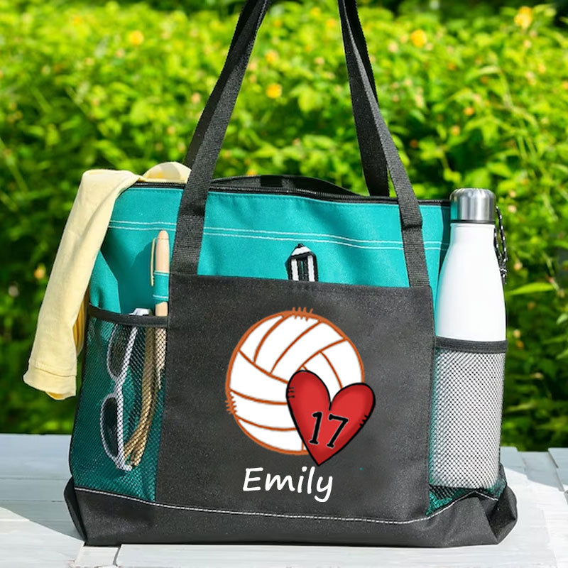 Baseball/Softball/Volleyball Mom Personalized Number Tote Bag