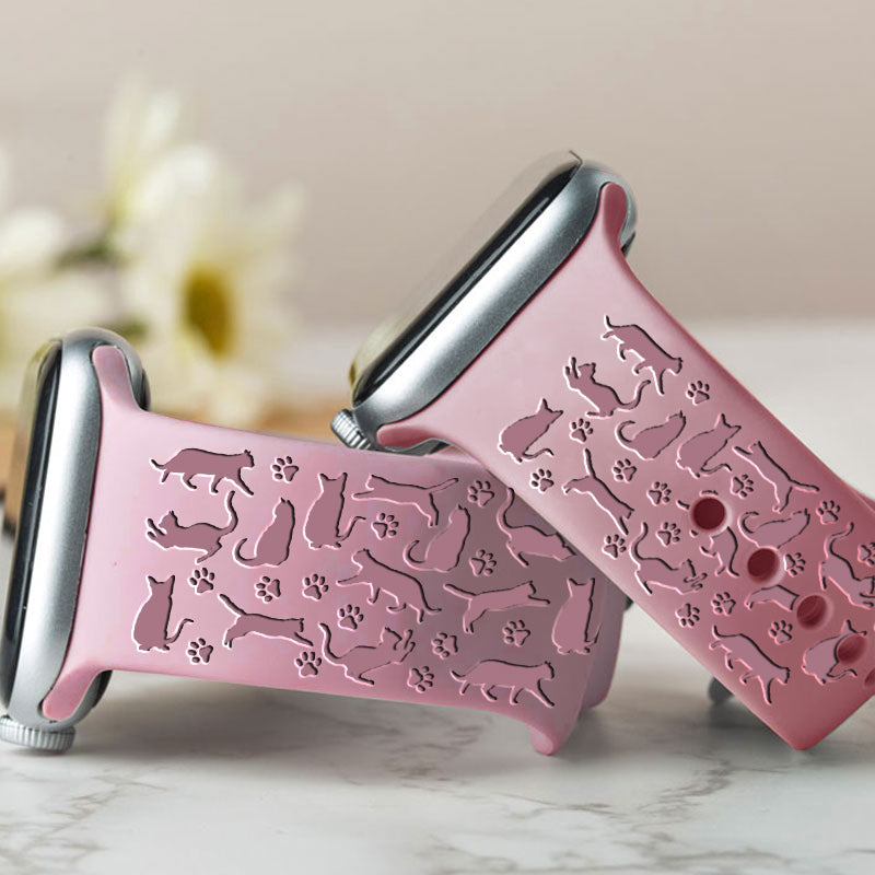 Cute Cat Paw Mom Cat Funny Design Watch Band