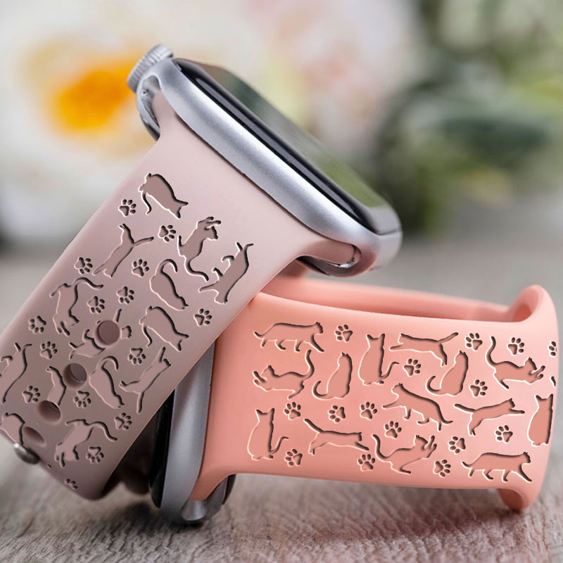 Cute Cat Paw Mom Cat Funny Design Watch Band