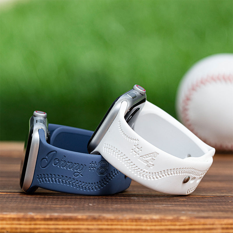 Personalized Baseball or Softball Silicone Watch Band