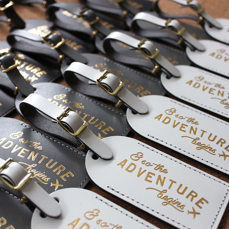Adventure-Themed Bulk Luggage Tags – Perfect Wedding Favors & Bridal Party Gifts