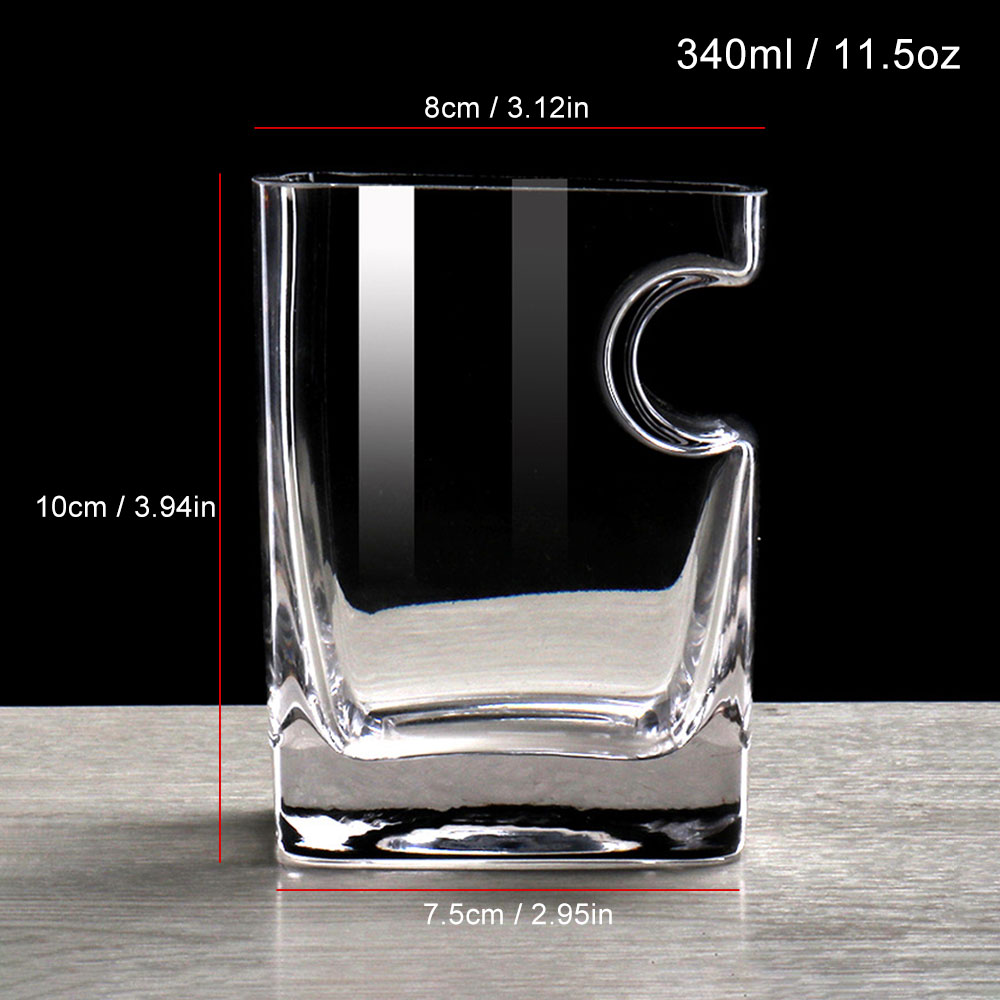 Personalized Whiskey Glass with Cigar Holder For Men's Gift