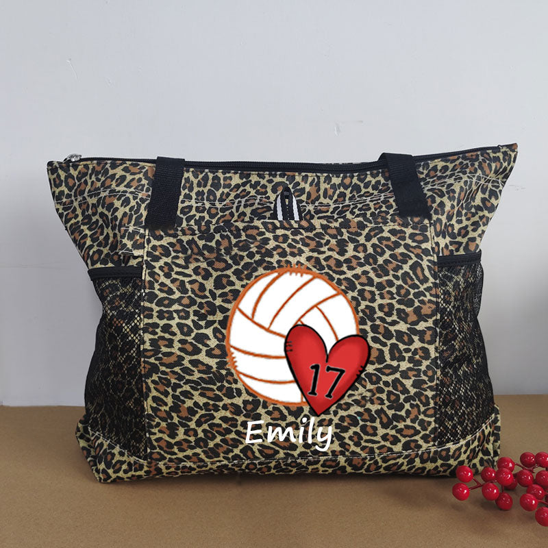 Baseball/Softball/Volleyball Mom Personalized Number Tote Bag