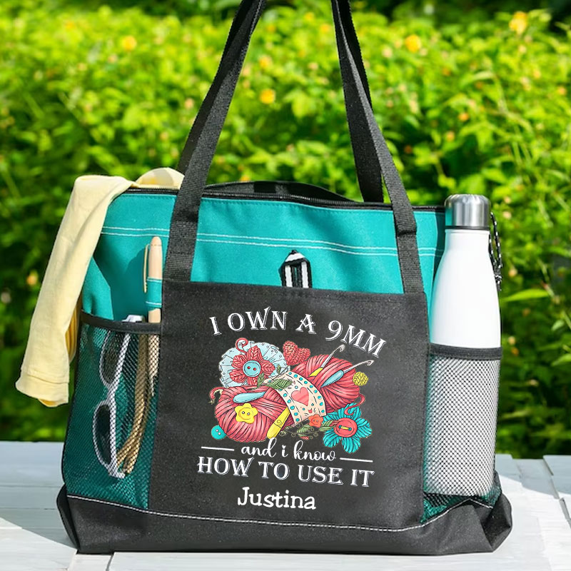 9mm Crochet Craft Lover Custom Tote Bag