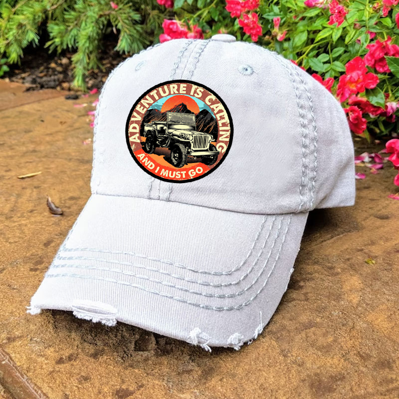 Adventure Is Calling And I Must Go Jp Sunset Mountains Baseball Cap