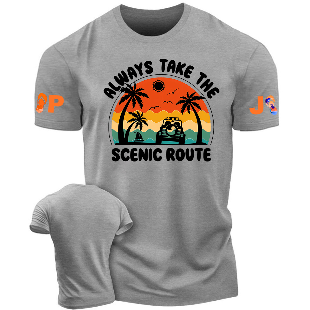 Always Take The Scenic Route Duck Jp Beach T-Shirt