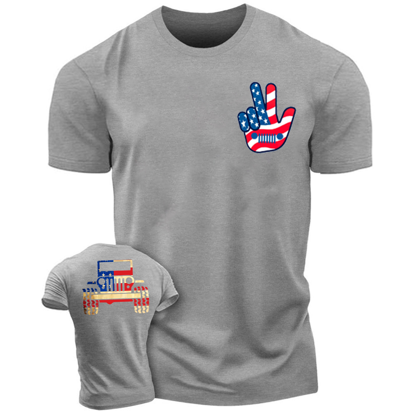 American Flag JP Car Wave T-shirt