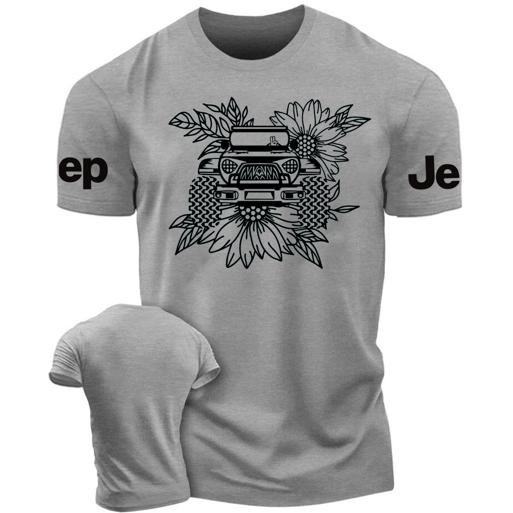 American Off-road with sun Flowers Jp T-Shirt