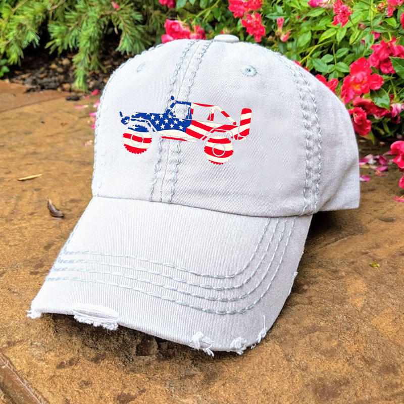 American Patriotic Off Road 4x4 Baseball Hat