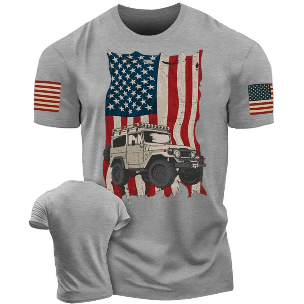 American USA Flag and Jp Cool Design Tshirt