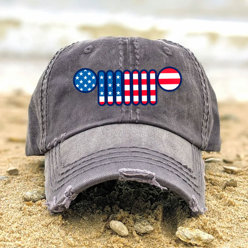 American flag Hat Personalized Jeep Baseball Cap